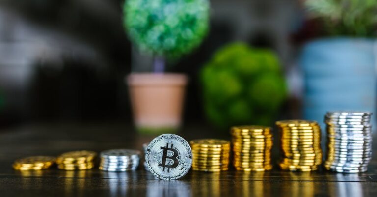 Close-Up Shot of Stock of Coins